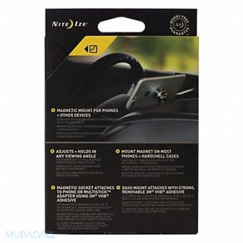 NITE IZE Cell Phone Car Mount Kit Black, 460K21