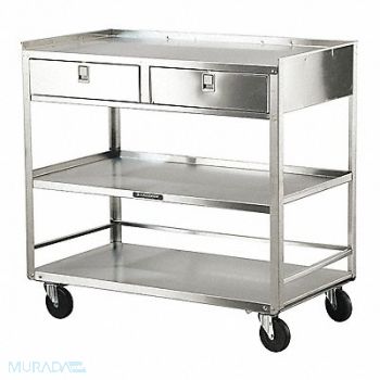 LAKESIDE Mobil Equipment Stand Silver Cabinet, 460K31