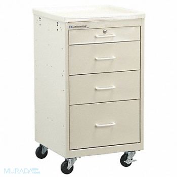 LAKESIDE Bedside Cart Beige Cabinet, 460K50