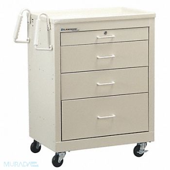 LAKESIDE Bedside Cart Beige Cabinet, 460K51
