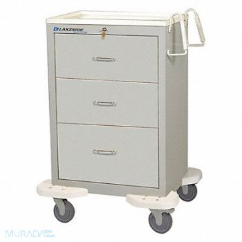 LAKESIDE Medical Cart Gray Cabinet, 460K53