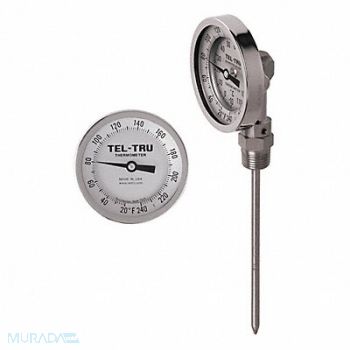 TEL-TRU Analog Dial Thermometer Stem 24 L, 460V31