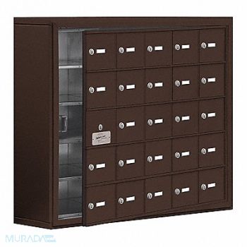 SALSBURY INDUSTRIES Locker 5x5Lckrs Brnz 31 x37 x9, 461J14