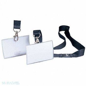 DURABLE Badge Holder with Lanyard Clear PK10, 461N84