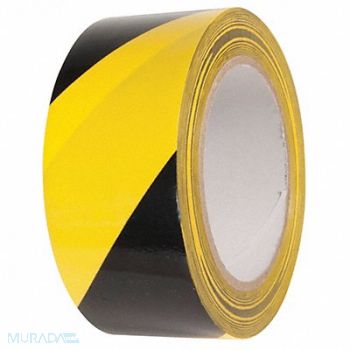 INCOM MANUFACTURING Floor Tape Black/Yellow 2 inx54 ft Roll, 462C99