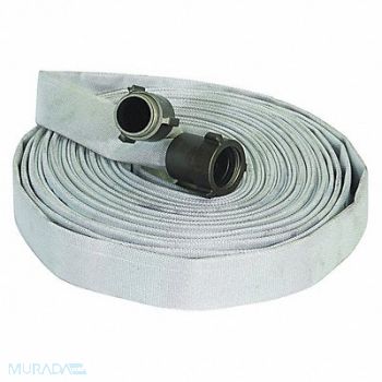FOREST-LITE Fire Hose 100 ft White Polyester, 462D94