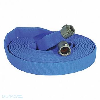JAFLINE Fire Hose 50 ft Blue Polyester, 462D95