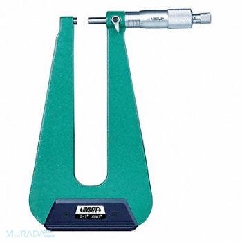 INSIZE Sheet Metal Micrometer Flat Anvil, 462W52