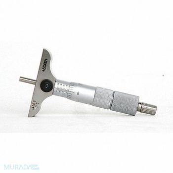 INSIZE Depth Micrometer 4 L Base Flat Anvil, 462V26
