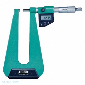 INSIZE Sheet Metal Micrometer Flat Anvil, 462W53