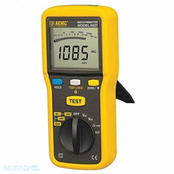 AEMC INSTRUMENTS Megohmmeter 250/500/1000V DC LCD Case, 463T91
