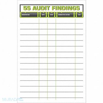 VISUAL WORKPLACE INC. Dry Erase Board Non-Magnetic Plastic, 463V36