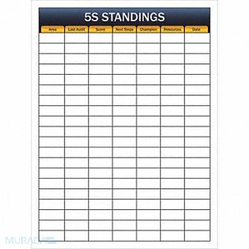 VISUAL WORKPLACE INC. Dry Erase Board Non-Magnetic Plastic, 463V44