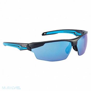 BOLLE SAFETY Safety Glasses Blue Lens Wraparound, 464D66