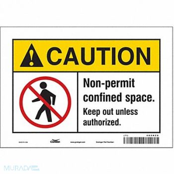 CONDOR J8714 Safety Sign 7 inx10 in Vinyl, 465H28