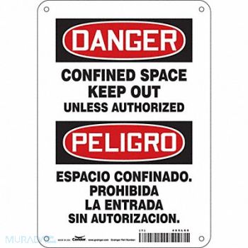 CONDOR Safety Sign 10 inx7 in Aluminum, 465L65