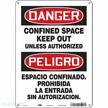 CONDOR Safety Sign 14 inx10 in Polyethylene, 465L70