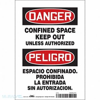 CONDOR Safety Sign 10 inx7 in Vinyl, 465L71