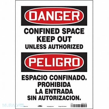 CONDOR Safety Sign 14 inx10 in Vinyl, 465L72