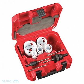 MILWAUKEE Hole Saw Kit Saw Range 7/8 to 2-1/2, 466K06