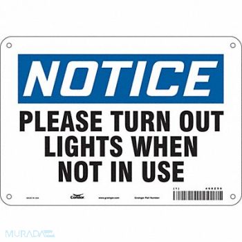 CONDOR J9942 Safety Sign 7 in x 10 in Polyethylene, 468Z59