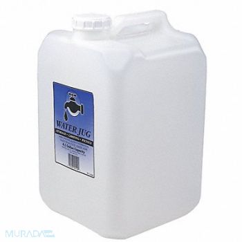 MIDWEST CAN Water Container 4.5 gal Cap. Clear HDPE, 469C36