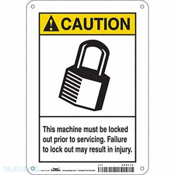 CONDOR Safety Sign 10 in x 7 in Aluminum, 469L10