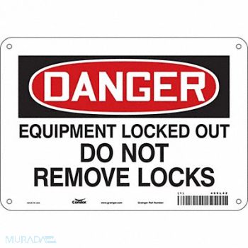 CONDOR Safety Sign 7 in x 10 in Aluminum, 469L42