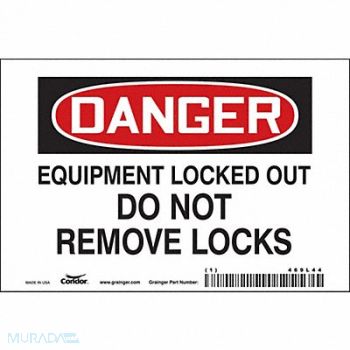 CONDOR Safety Sign 4 in x 6 in Magnetic Vinyl, 469L44