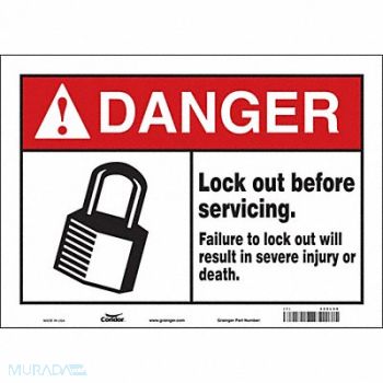 CONDOR Safety Sign 10 in x 14 in Vinyl, 469L68