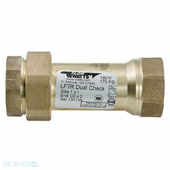 WATTS Dual Check Valve Bronze 1 FNPT, 46A961