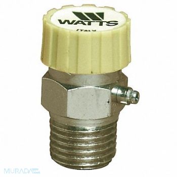 WATTS Automatic Vent For Hot Water 1/4In Brass, 46A966