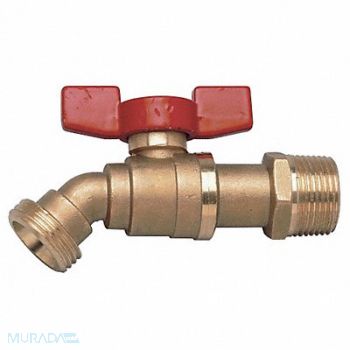 GRAINGER APPROVED Boiler Drain Valve 1/2 In MNPT Brass, 46A972