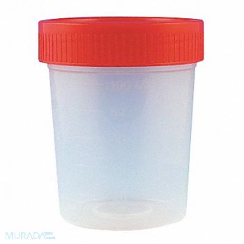 GLOBE SCIENTIFIC Collection Cup 120mL Plastic Wide PK500, 46AX18