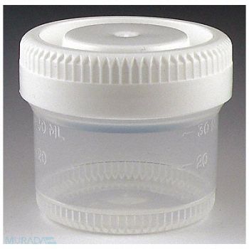 GLOBE SCIENTIFIC Airtight Container 60mL Wide PK500, 46AX27