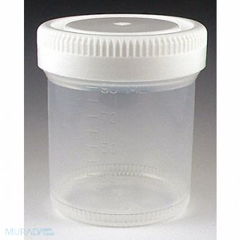 GLOBE SCIENTIFIC Airtight Container 90mL Wide PK300, 46AX29