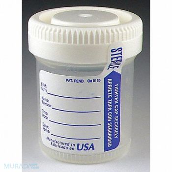 GLOBE SCIENTIFIC Airtight Container 60mL Wide PK500, 46AX32