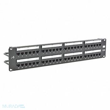 HUBBELL PREMISE WIRING Patch Panel 3.46in.H 6 Category Steel, 46AY32