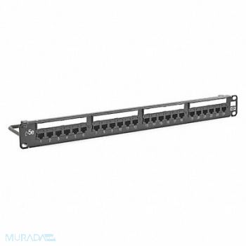 HUBBELL PREMISE WIRING Patch Panel 1.72in.H 5e Category Steel, 46AY35