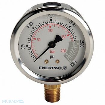 ENERPAC K4564 Pressure Gauge 0 to 3000 psi 2 1/2 Dial, 46C567