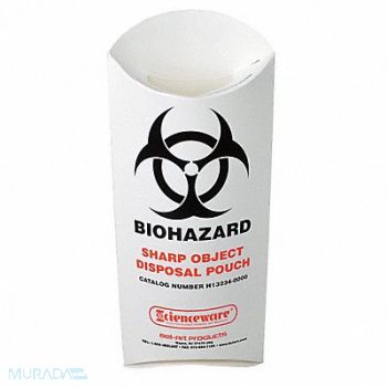 SP SCIENCEWARE Biohazard Sharp Object Pouch PK200, 46C828