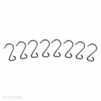 THE BETTER BUNGEE Bungee Hook Gray 2-1/2 in L SS PK8, 46CC03