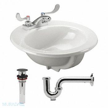 Zurn Sink DShape 15inx12-1/2inx6-1/2in, 38VC52