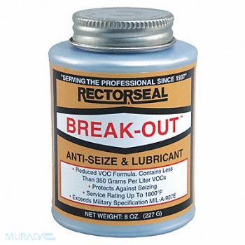 RECTORSEAL Gen Purp Anti-Seize 8 oz BrshTp Cn, 46F528