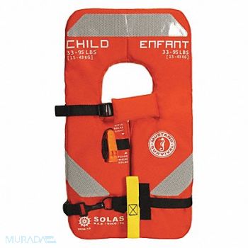MUSTANG SURVIVAL Std Life Jacket I Child 33 to 90lb 26lb, 46G117