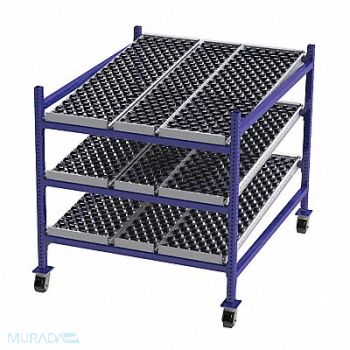 UNEX FLOW CELL Gravity Flow Rack 60inx54inx48in 12ga, 46KF29