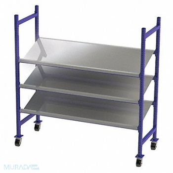 UNEX FLOW CELL Gravity Flow Rack 28inx72inx76in 12ga, 46KF37