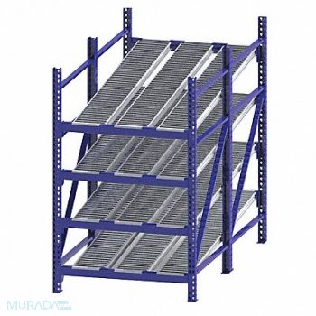 UNEX ROLLER RACK Gravty FlwRck 96inx84inx48in #shlv 4, 46KG71