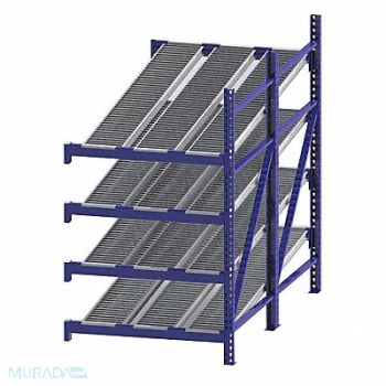 UNEX ROLLER RACK Gravty FlwRck 96inx84inx48in #shlv 4, 46KG72