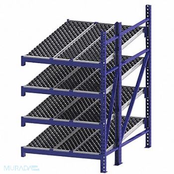 UNEX ROLLER RACK Gravty FlwRck 72inx84inx48in #shlv 4, 46KG75